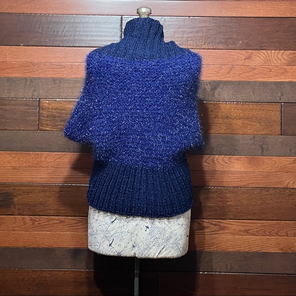 Vintage Knitting Needles Fuzzy Textured Open Front Short Sleeve Knitted … - Picture 5 of 6